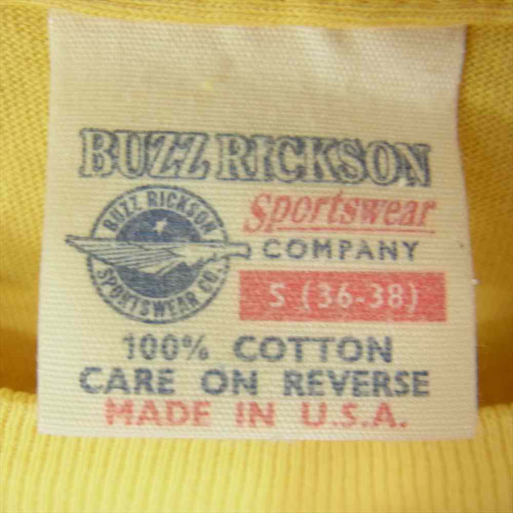 Buzz Rickson's バズリクソンズ USAF プリント Tシャツ イエロー系【中古】