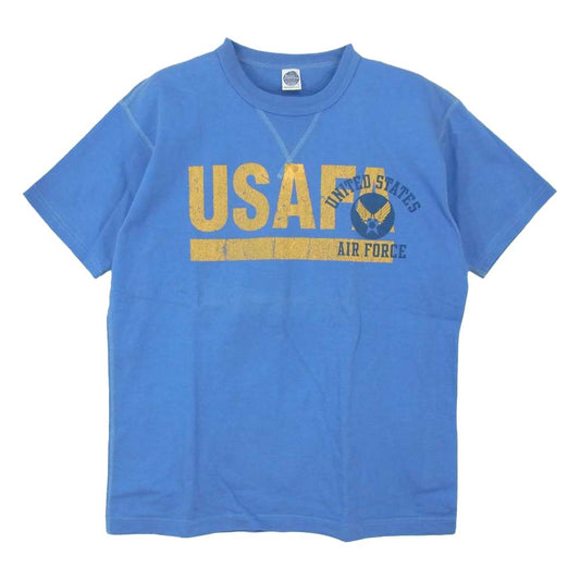 TOY'S McCOY トイズマッコイ McHILL マックヒル USAF 前V プリント Tシャツ ブルー系【中古】