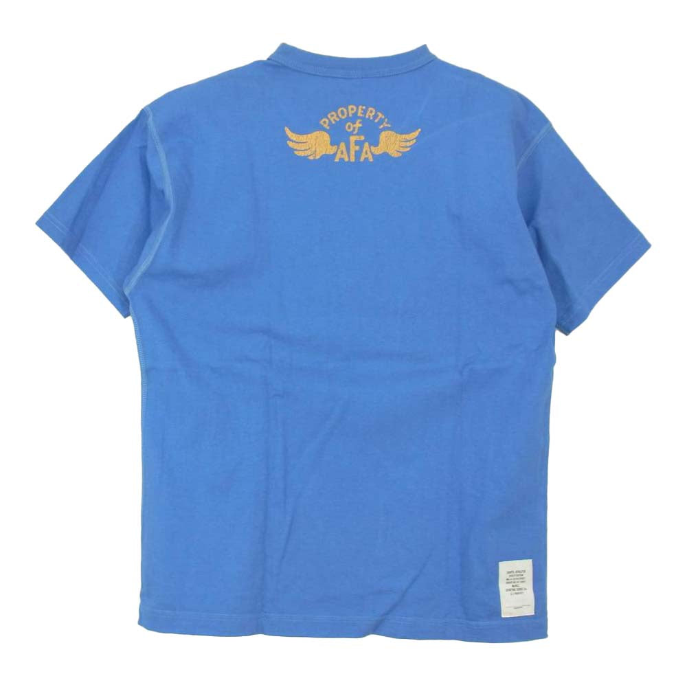 TOY'S McCOY トイズマッコイ McHILL マックヒル USAF 前V プリント Tシャツ ブルー系【中古】