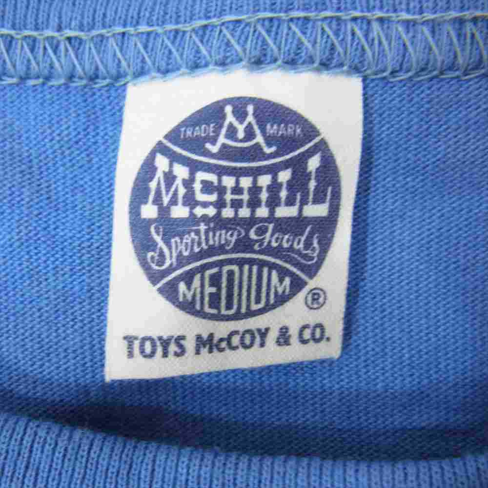 TOY'S McCOY トイズマッコイ McHILL マックヒル USAF 前V プリント Tシャツ ブルー系【中古】