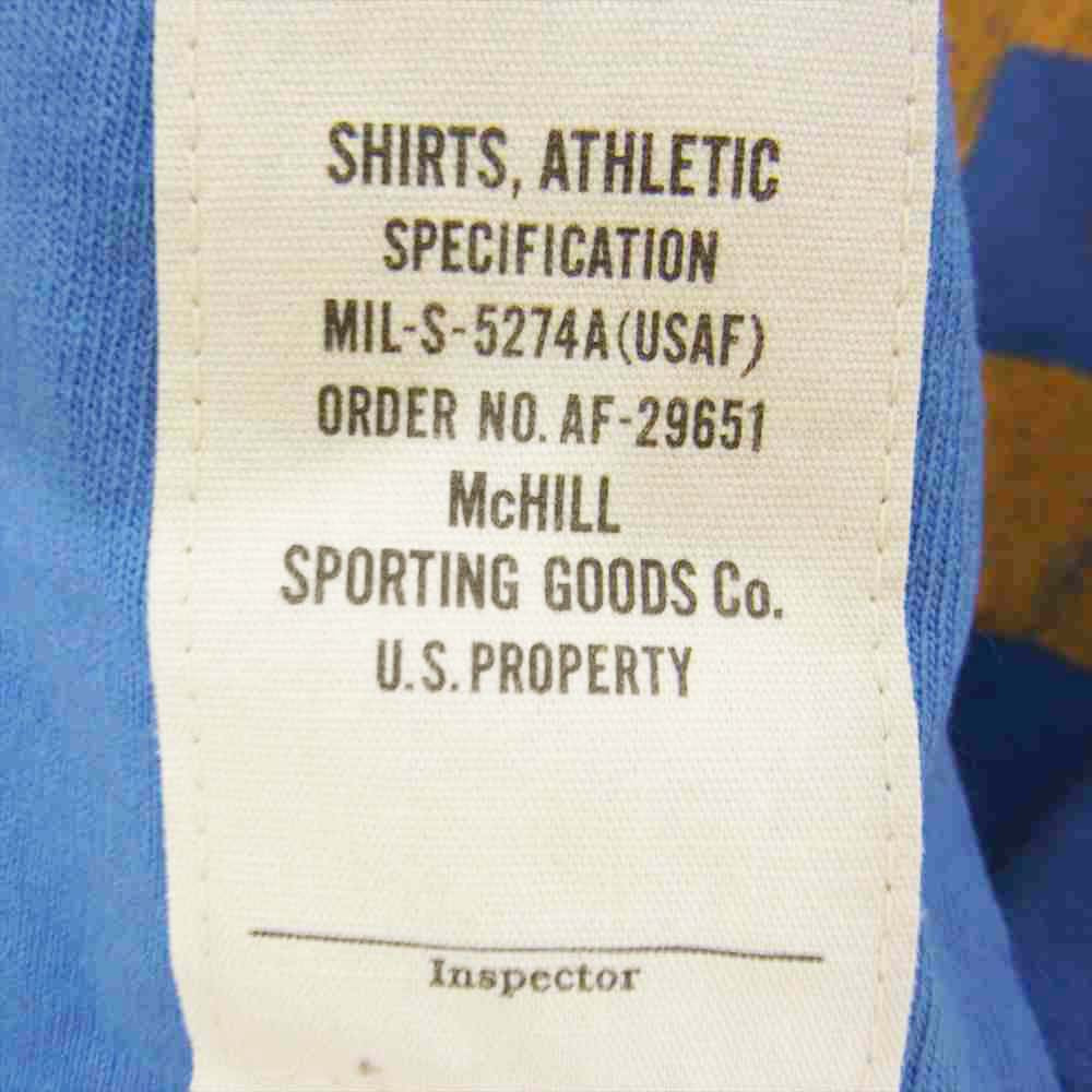 TOY'S McCOY トイズマッコイ McHILL マックヒル USAF 前V プリント Tシャツ ブルー系【中古】
