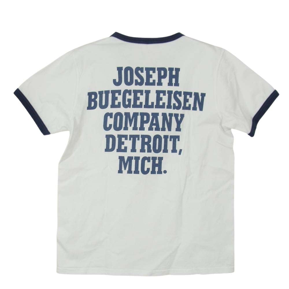 The REAL McCOY'S ザリアルマッコイズ BUCO ブコ プリント トリム Tシャツ ホワイト系【中古】