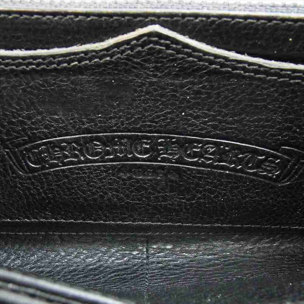 CHROME HEARTS クロムハーツ（原本無） REC F ZIP プレーン レザー ウォレット ブラック系【中古】