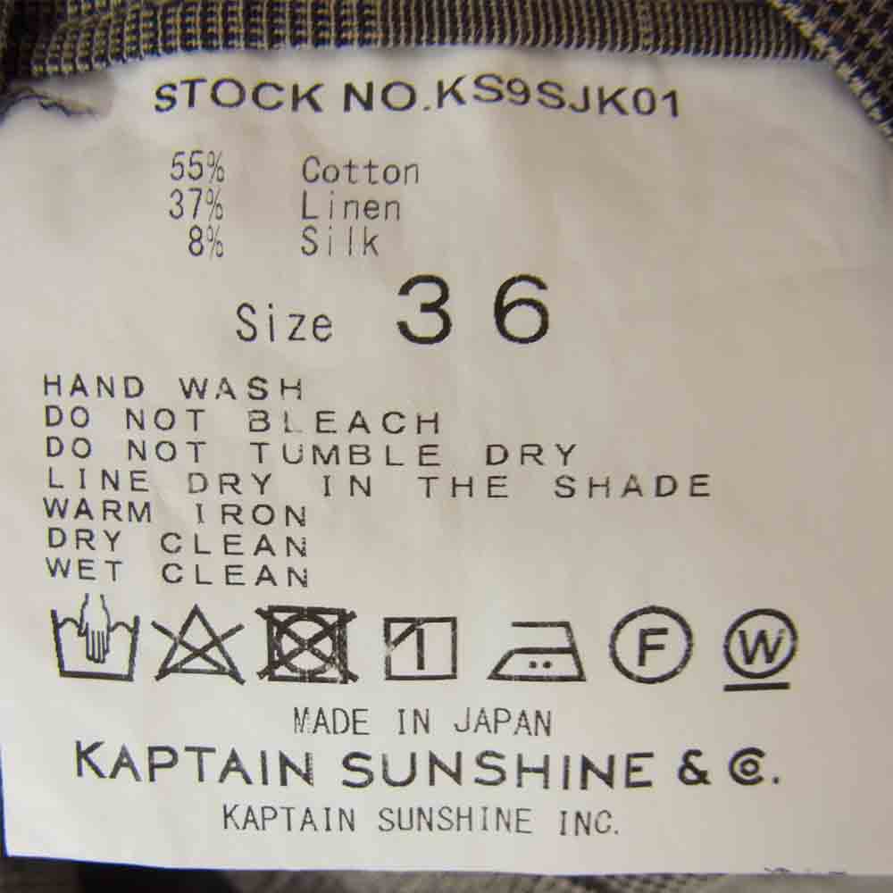 キャプテンサンシャイン KS9SJK01 Stand callar Jacket スタンドカラー ジャケット ブラウン系 36【中古】