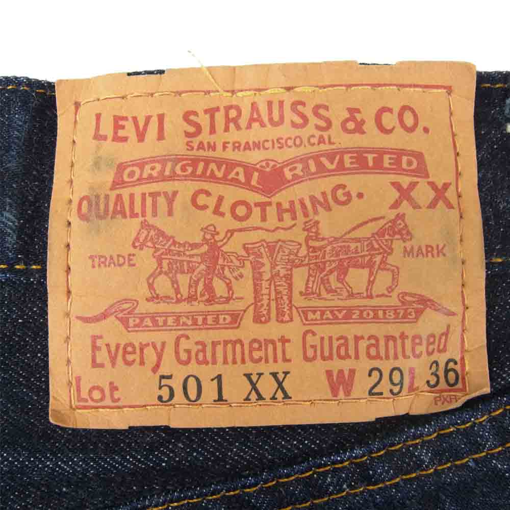Levi's リーバイス 78748-3 復刻 大戦モデル ボタン裏刻印555 隠しリベット 均V Vステッチ デニム パンツ インディゴブルー系 29【中古】