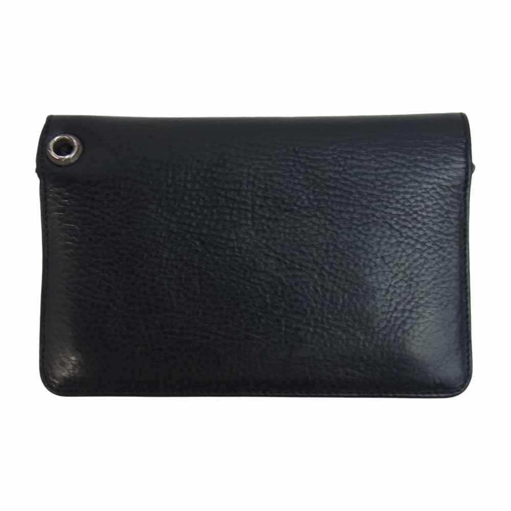 CHROME HEARTS クロムハーツ（原本有） 2ZIP WALLETクロスボール ボタン 2ジップ ウォレット ブラック系【中古】
