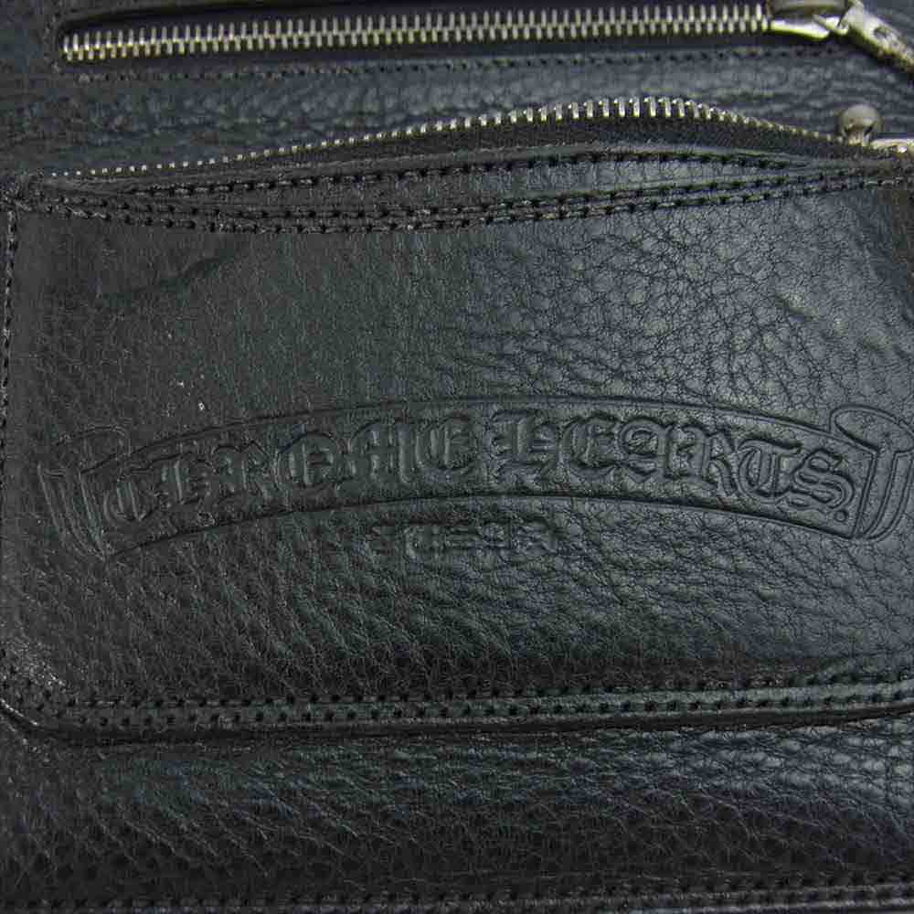 CHROME HEARTS クロムハーツ（原本有） 2ZIP WALLETクロスボール ボタン 2ジップ ウォレット ブラック系【中古】