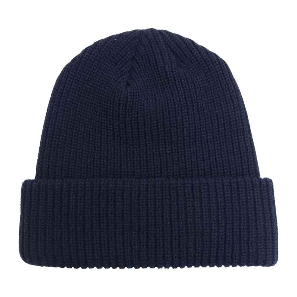 Supreme シュプリーム 19AW LOOSE GAUGE BEANIE ビーニー  ロゴ 刺繍 ニットキャップ ダークネイビー系【中古】