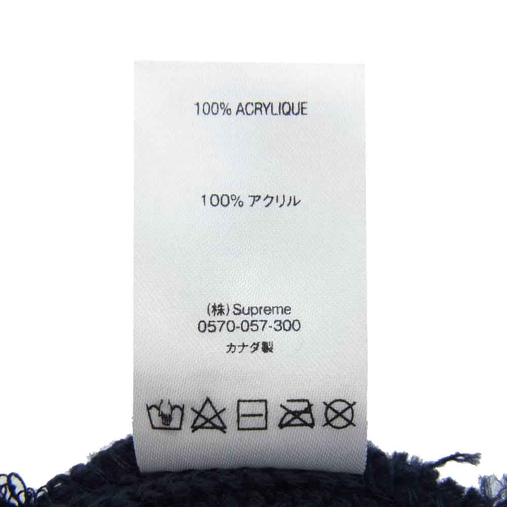 Supreme シュプリーム 19AW LOOSE GAUGE BEANIE ビーニー  ロゴ 刺繍 ニットキャップ ダークネイビー系【中古】