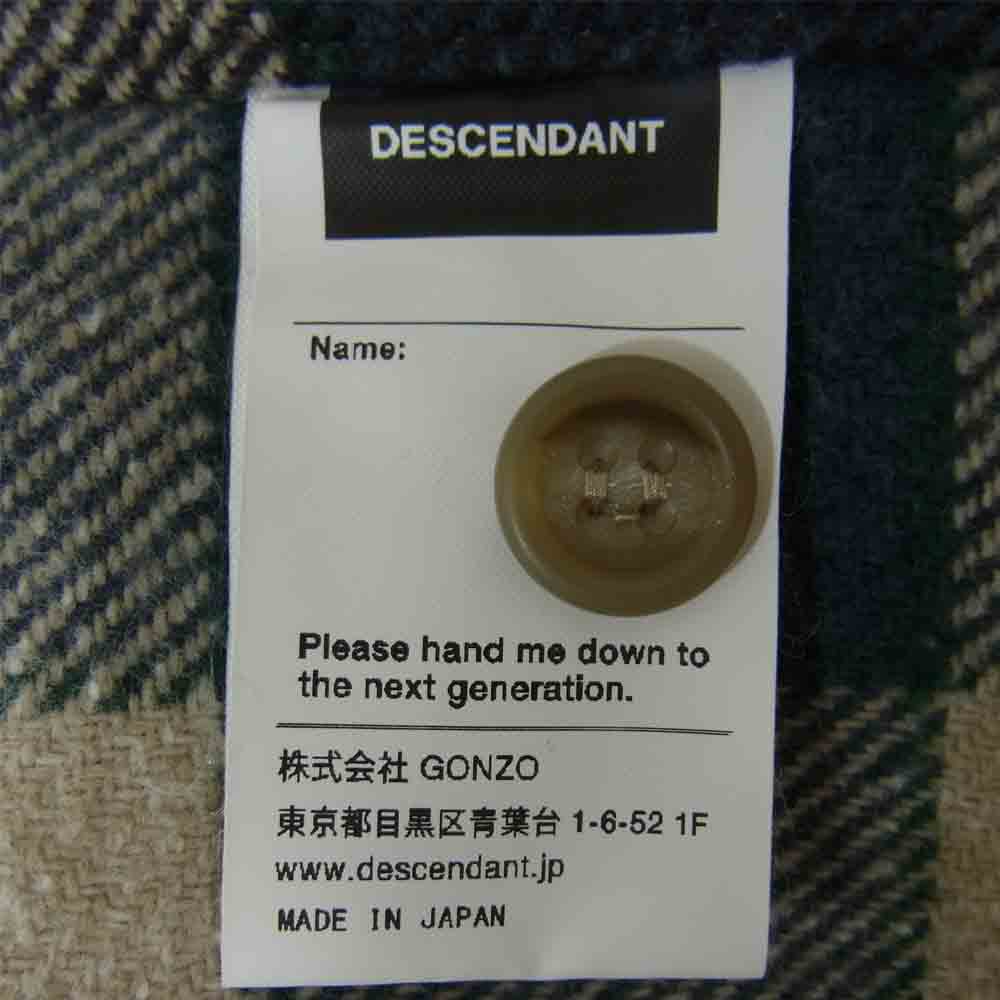 DESCENDANT ディセンダント VANNING CHECK LS SHIRT チェック ヘビー フランネル シャツ ブルー系 2【中古】