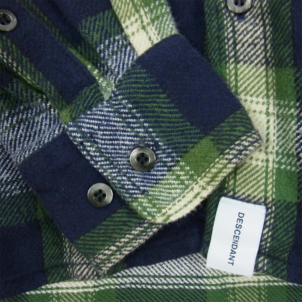 DESCENDANT ディセンダント 18AW STONER HOODED LS SHIRT フーデッドシャツ ネイビー系 2【中古】