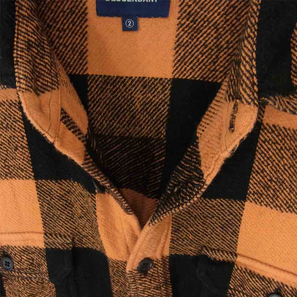 DESCENDANT ディセンダント 19AW バッファロー チェック シャツ オレンジ系 2【中古】