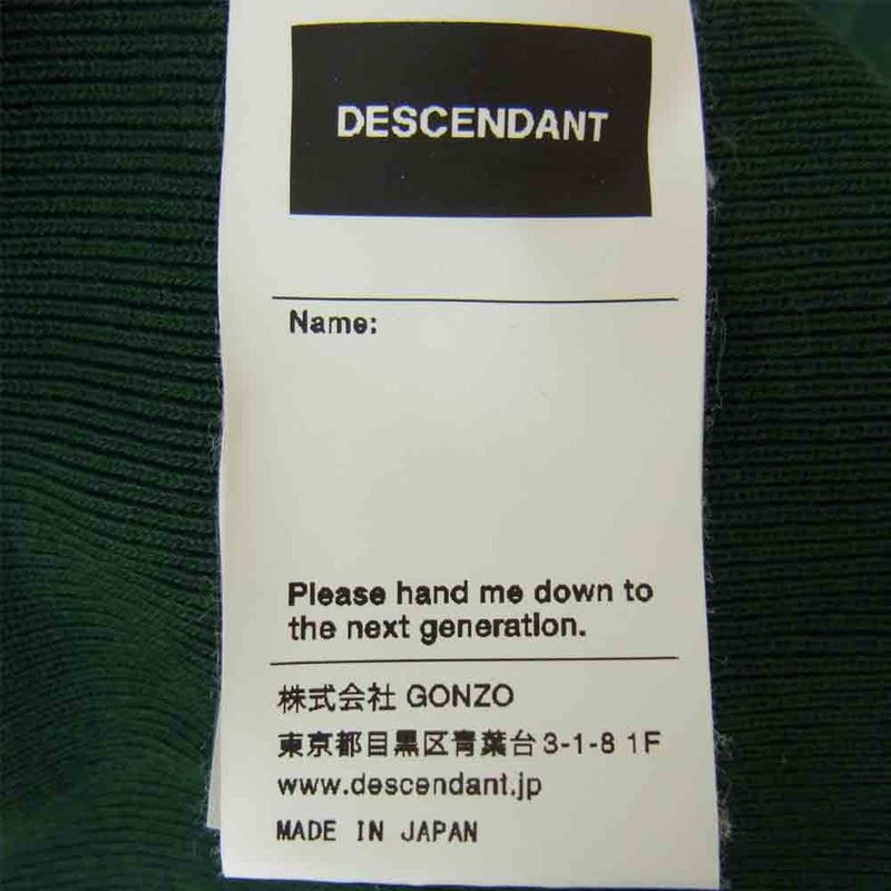 DESCENDANT ディセンダント 19AW TEAM CREW NECK SWEATSHIRT チーム