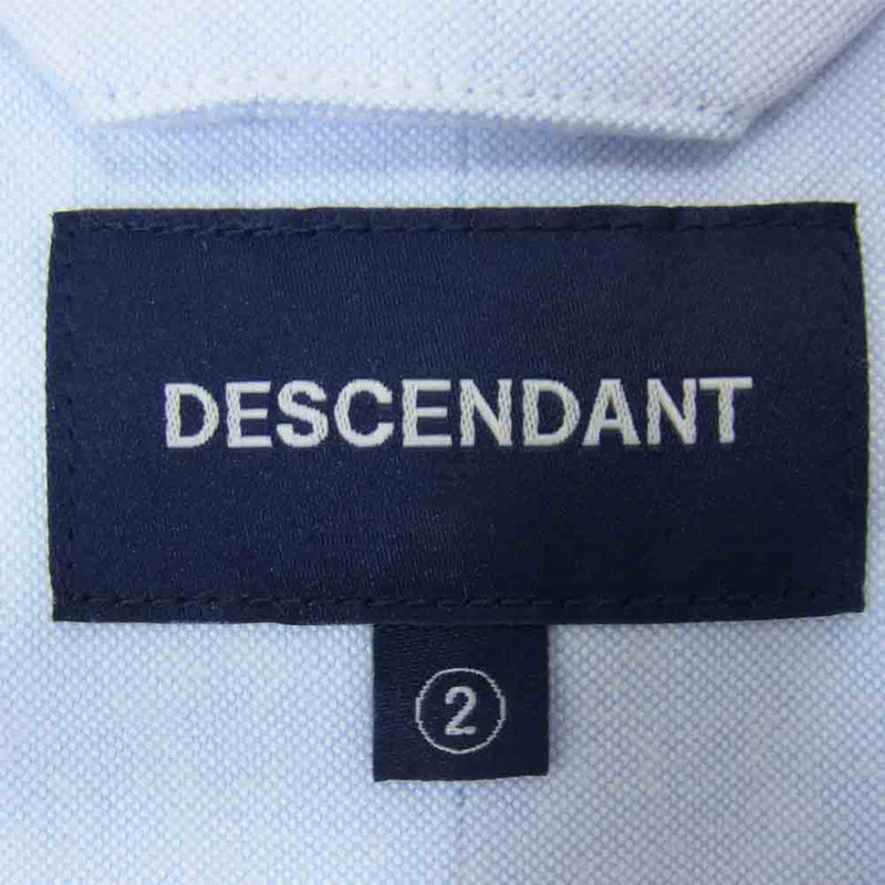 DESCENDANT ディセンダント 212TQDS-SHM01 OXFORD B.D. LS SHIRT オックスフォード ロングスリーブ シャツ ライトブルー系 2【新古品】【未使用】【中古】