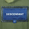 DESCENDANT ディセンダント 17AW SATIN JACKET サテン ジャケット 日本製 カーキ系 1【中古】