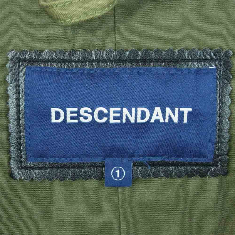 DESCENDANT ディセンダント 17AW SATIN JACKET サテン ジャケット 日本製 カーキ系 1【中古】