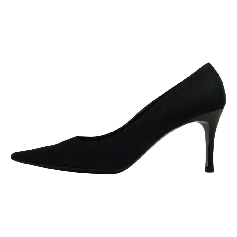 GUCCI グッチ GG ヒール パンプス ブラック系 8B【中古】