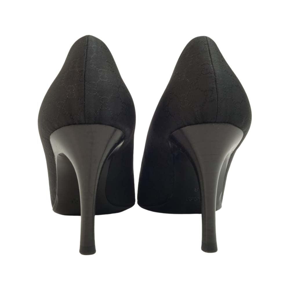GUCCI グッチ GG ヒール パンプス ブラック系 8B【中古】