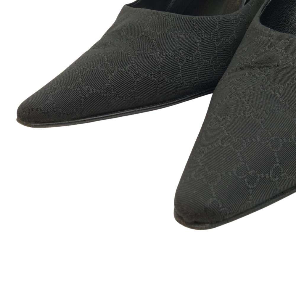 GUCCI グッチ GG ヒール パンプス ブラック系 8B【中古】