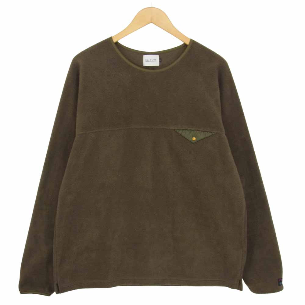 キャルオーライン 18AW CL182-064 LIGHT WEIGHT FLEECE CREW-NECK ライトウェイト フリース クルーネック プルオーバー カーキ系 L【中古】