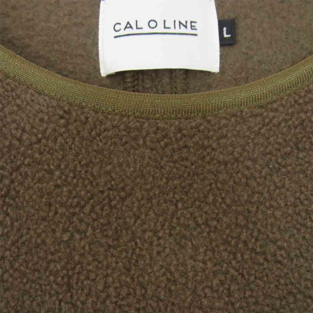 キャルオーライン 18AW CL182-064 LIGHT WEIGHT FLEECE CREW-NECK ライトウェイト フリース クルーネック プルオーバー カーキ系 L【中古】