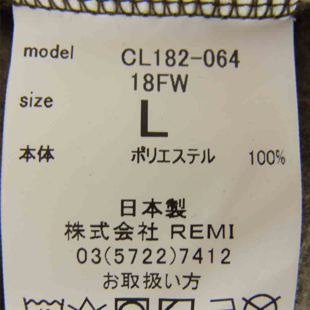 キャルオーライン 18AW CL182-064 LIGHT WEIGHT FLEECE CREW-NECK ライトウェイト フリース クルーネック プルオーバー カーキ系 L【中古】