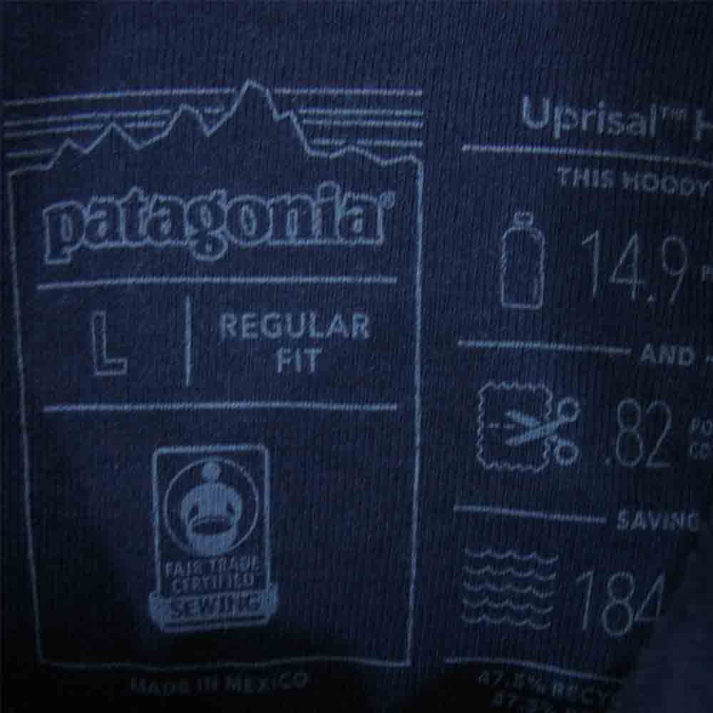 patagonia パタゴニア 19AW 39539 P-6 Logo Uprisal Hoody P-6ロゴ アップライザル フーディ プルオーバー パーカー ネイビー系 L【中古】