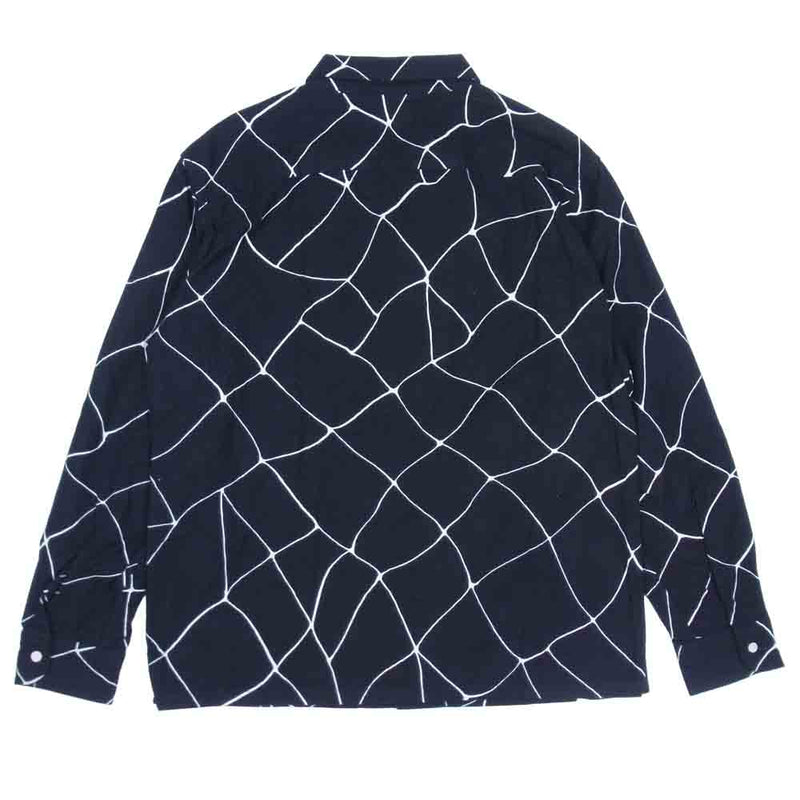 RATS ラッツ 18AW 18'RS-0805 SPIDERWEB PRINT FLANNEL SHIRT スパイダー柄 ネルシャツ ブラック系 L【中古】