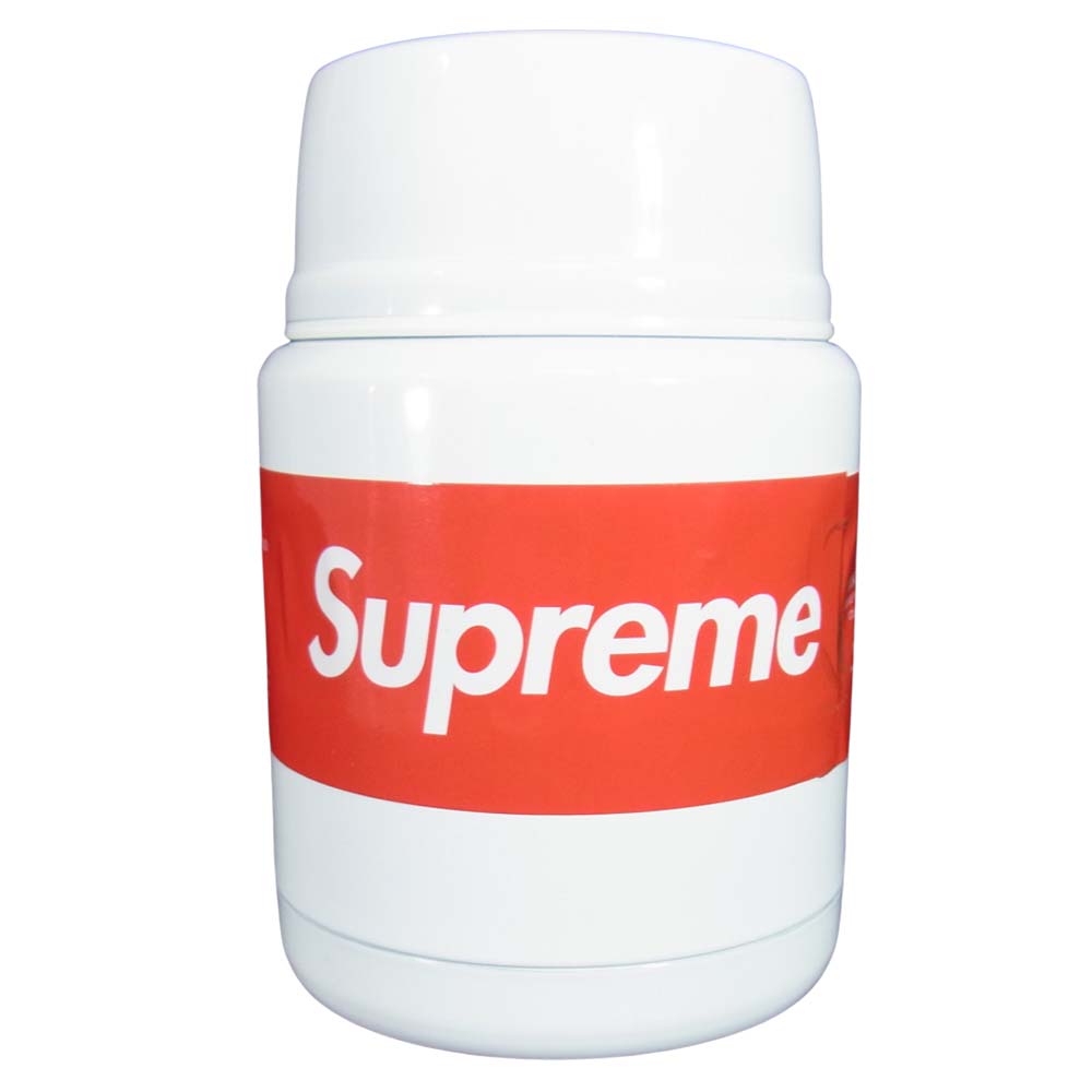 Supreme シュプリーム 18AW × Thermos サーモス Stainless King Food Jar + Spoon ステンレスキング 折り畳みスプーン付き フードジャー ホワイト系【新古品】【未使用】【中古】