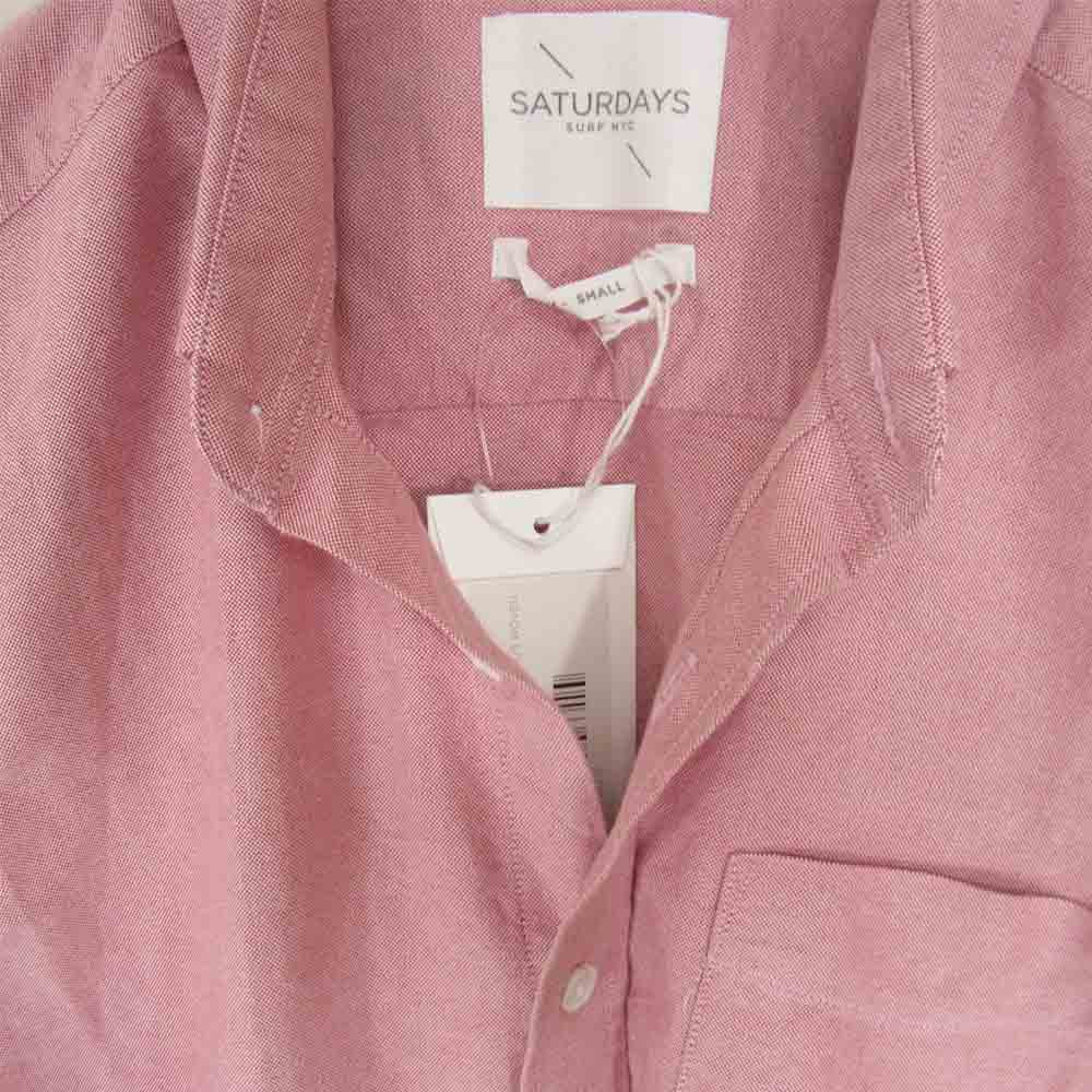 サタデーズサーフニューヨーク Crosby Solid Oxford L/S WOVEN SHIRT オックスフォード 長袖 シャツ レッド系 XS【新古品】【未使用】【中古】