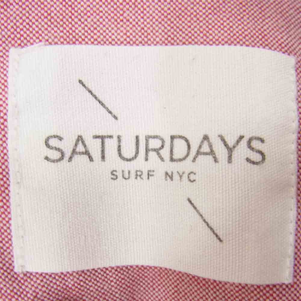 サタデーズサーフニューヨーク Crosby Solid Oxford L/S WOVEN SHIRT オックスフォード 長袖 シャツ レッド系 XS【新古品】【未使用】【中古】