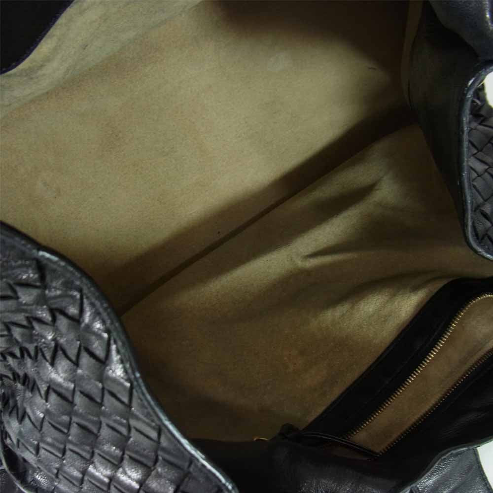 BOTTEGAVENETA ボッテガヴェネタ イントレチャート レザー ハンドバッグ ブラック系【中古】