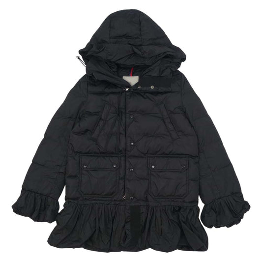 MONCLER モンクレール 420934630705 SERRE フリル ダウンジャケット  ブラック系  0【中古】