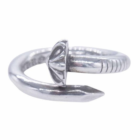 CHROME HEARTS クロムハーツ（原本有） NAIL CROSS BALL RING クロスボール ネイル リング シルバー系【中古】