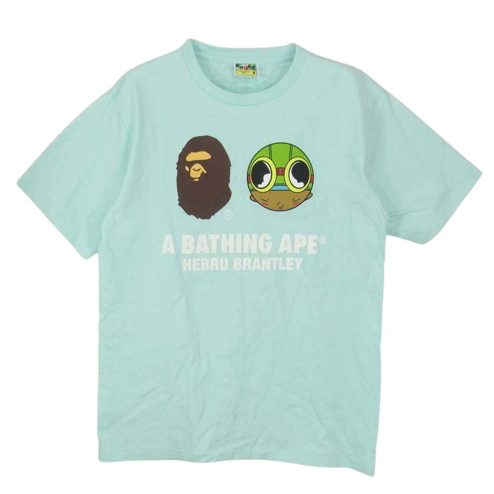 A BATHING APE アベイシングエイプ × HEBRU BRANTLEY へブルブラントリー Tシャツ ライトブルー系【中古】
