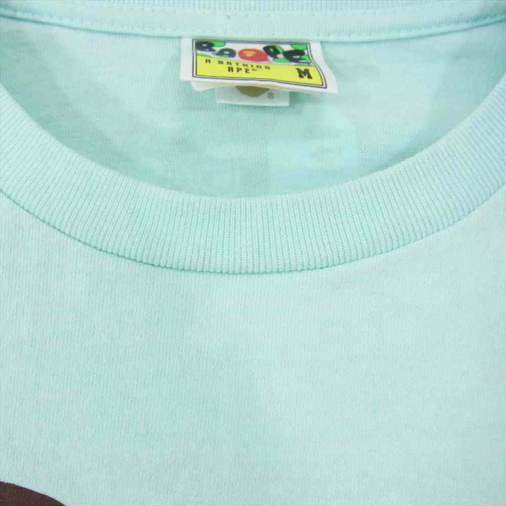 A BATHING APE アベイシングエイプ × HEBRU BRANTLEY へブルブラントリー Tシャツ ライトブルー系【中古】