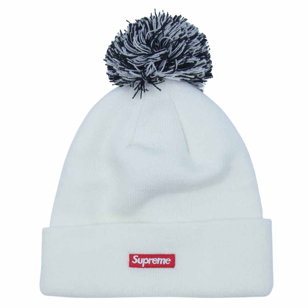 Supreme シュプリーム 16AW New Era Chenille Script Beanie ニューエラ スクリプト ボンボン ビーニー ホワイト系【美品】【中古】