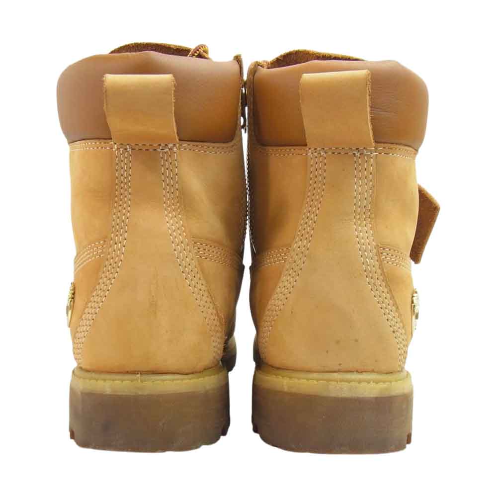 Timberland ティンバーランド × STUSSY ステューシー 6129A サイドジップ イエローブーツ ライトブラウン系 27cm【中古】