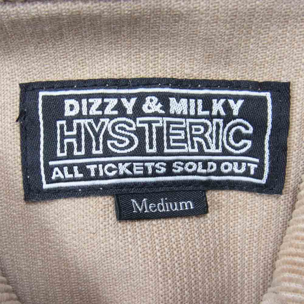 HYSTERIC GLAMOUR ヒステリックグラマー 02213AH04310 HYSTERIC YOUTH刺繍 カレッジシャツ ベージュ系 M【新古品】【未使用】【中古】