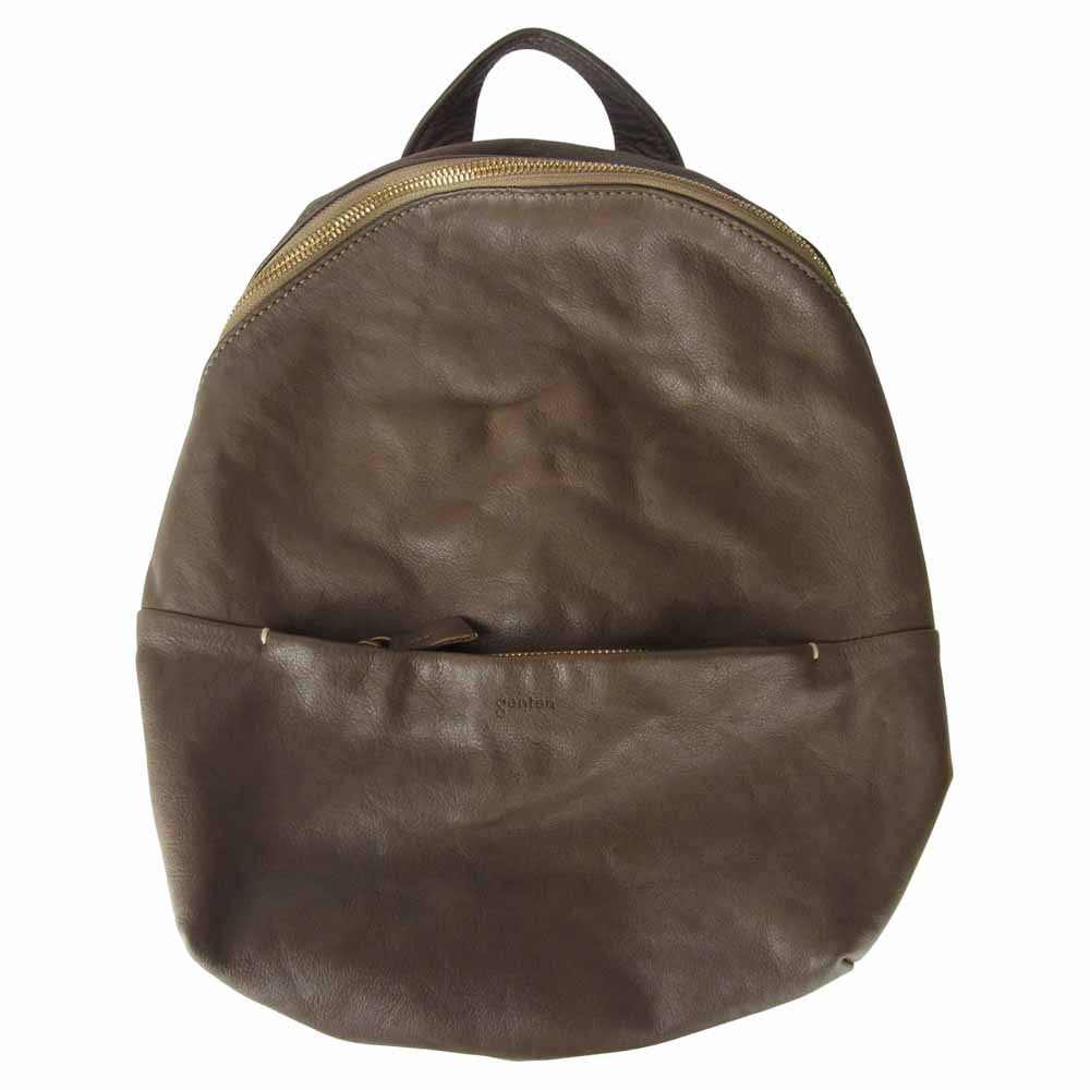 ゲンテン レザー リュック バッグ ブラウン系【中古】
