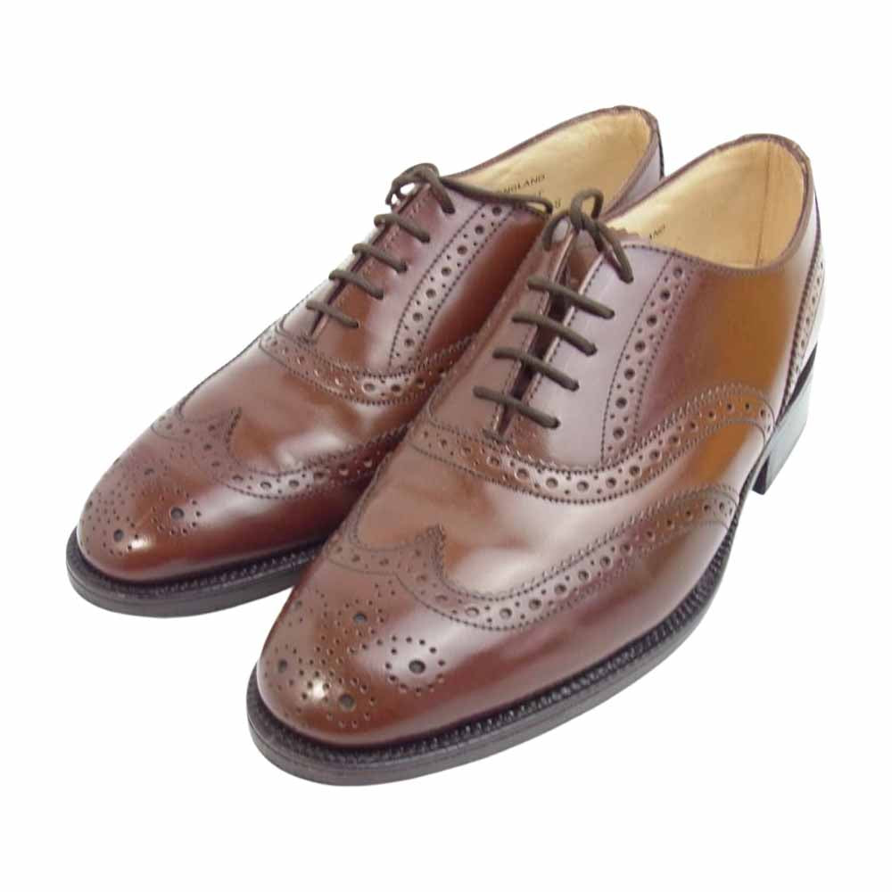 Clarks クラークス 3145T 英国製 ウイングチップ シューズ ブラウン系 5【中古】