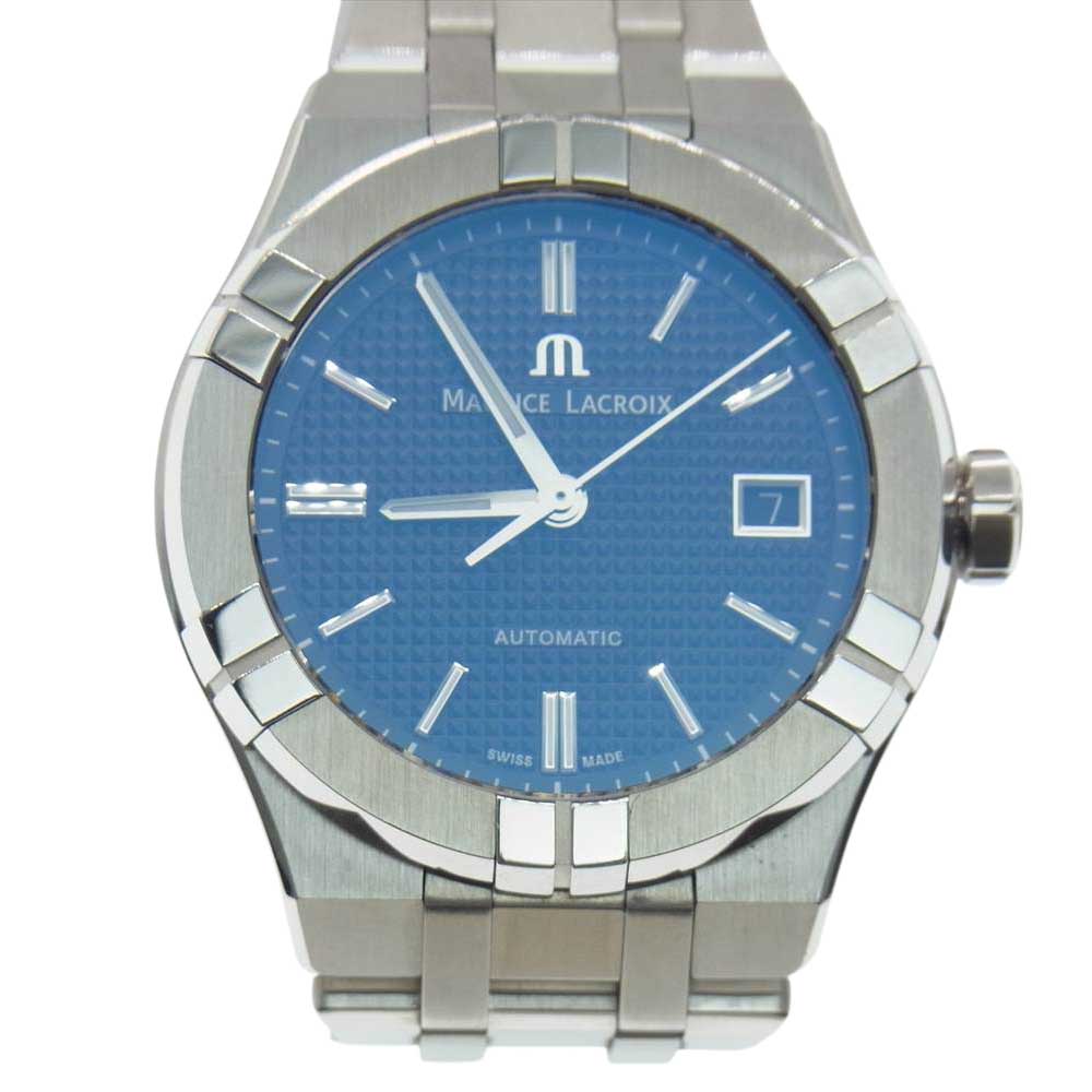 MAURICE LACROIX モーリスラクロア AI6007-SS002-330-1 国内正規取扱店2021年9月購入品 アイコン オートマティック ウォッチ 自動巻 腕時計 シルバー系【中古】