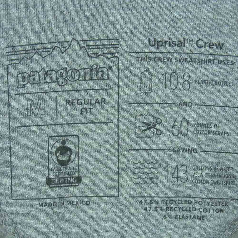 patagonia パタゴニア 20AW 39543 P-6 Label Uprisal Crew Sweatshirt ラベル アップライザル クルー スウェット シャツ トレーナー グレー系 M【極上美品】【中古】