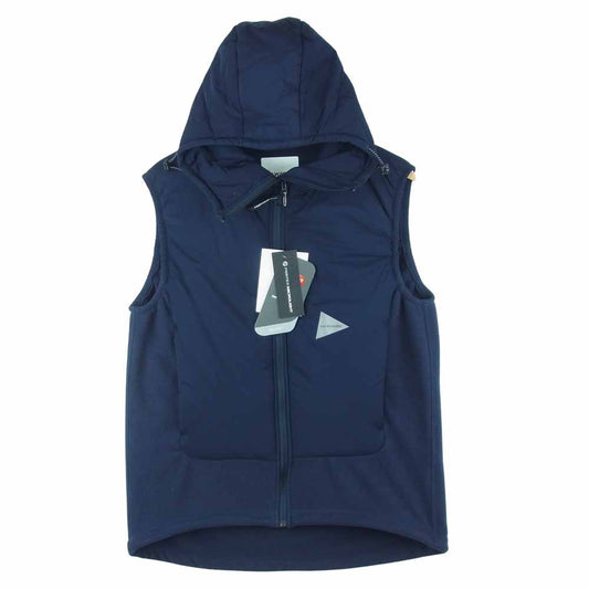 アンドワンダー AW-JT992 TWILL FLEECE VEST ツイル フリース ベスト 日本製 ネイビー系 4【中古】