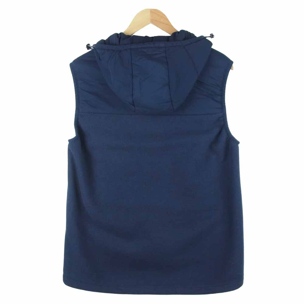 アンドワンダー AW-JT992 TWILL FLEECE VEST ツイル フリース ベスト 日本製 ネイビー系 4【中古】