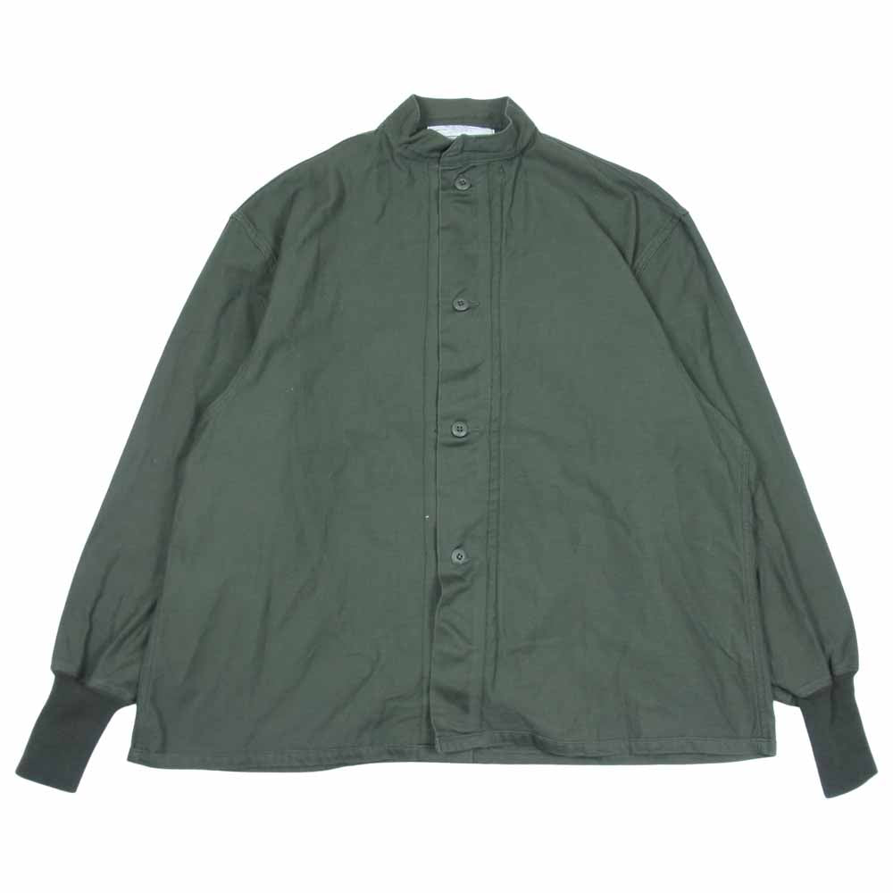 ミリタリー 1987年製 CHEMICAL PROTECTIVE LINER SHIRT ケミカルプロテクティブ 化学保護 ライナー シャツ グリーン系 L【中古】