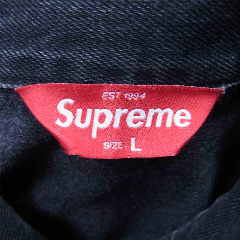 Supreme シュプリーム ×Black Sabbath 16SS Denim Trucker Jacket ブラック サバス デニム トラッカー ジャケット ブラック系 L【中古】