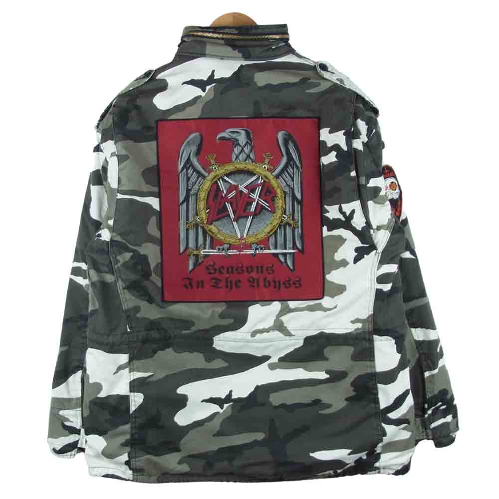 Supreme シュプリーム Slayer 16AW Eagle M-65 Jacket スレイヤー 着脱可能ライナー付属 カモ柄 ミリタリー ジャケット グレー系 L【中古】