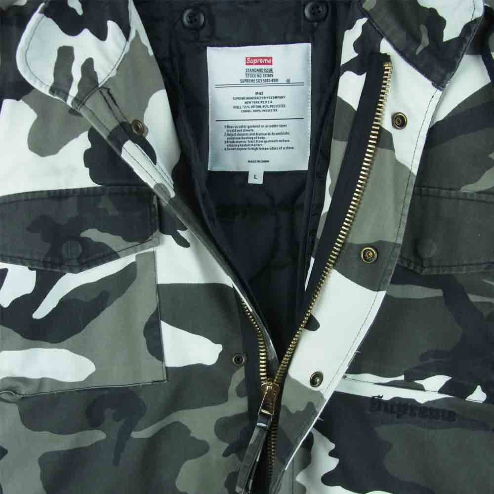 Supreme シュプリーム Slayer 16AW Eagle M-65 Jacket スレイヤー 着脱可能ライナー付属 カモ柄 ミリタリー ジャケット グレー系 L【中古】