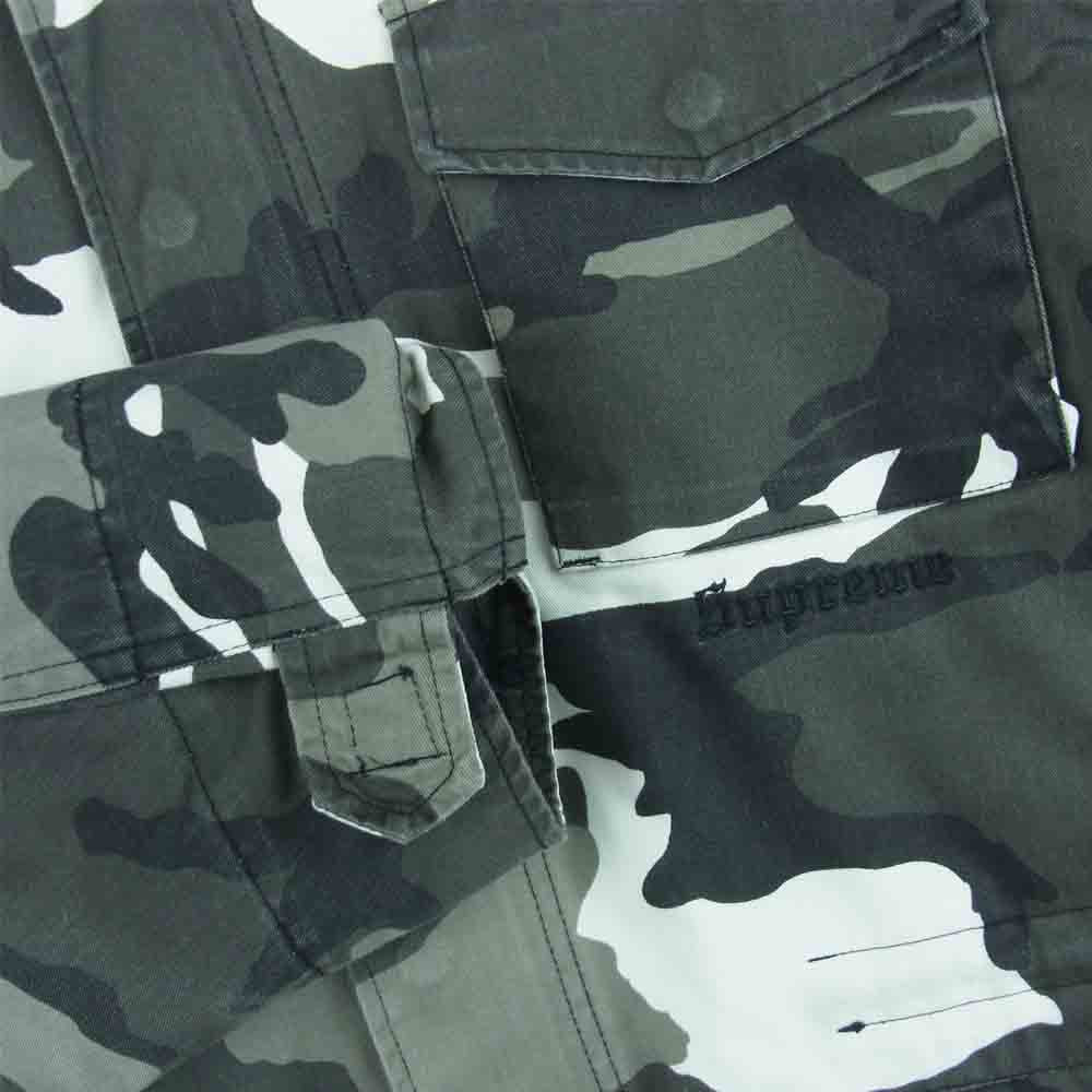 Supreme シュプリーム Slayer 16AW Eagle M-65 Jacket スレイヤー 着脱可能ライナー付属 カモ柄 ミリタリー ジャケット グレー系 L【中古】